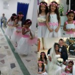 Las hijas de Miladys Clavijo fueron pajecitas en su boda: “Estaban ansiosas de que llegara ese día para cumplir su rol. Se la pasaron practicando lo más que podían, pero cuando llegó el día la canción que pusieron en la iglesia las confundió y se equivocaron en la coreografía. Fue chistoso porque cuando llegaron al altar gritaron al tiempo ¡YA! y todos en la iglesia empezaron a reír por su gracias jajajaj. Ese momento se volvió de ellas y adoré el amor con que me acompañaron ese día”